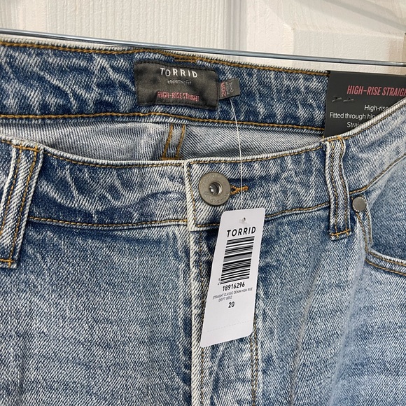 Torrid High-Rise Straight With Gold Sequins Size 20 Reg - Picture 5 of 8